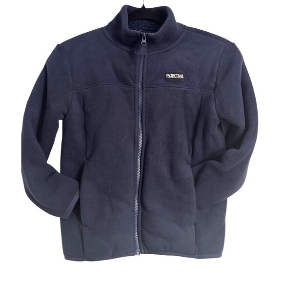 Pacific Trail Kids Fleece Zip-Up Jacket S 7/8 Navy Blue Polyester Warm & Cozy - Picture 2 of 6